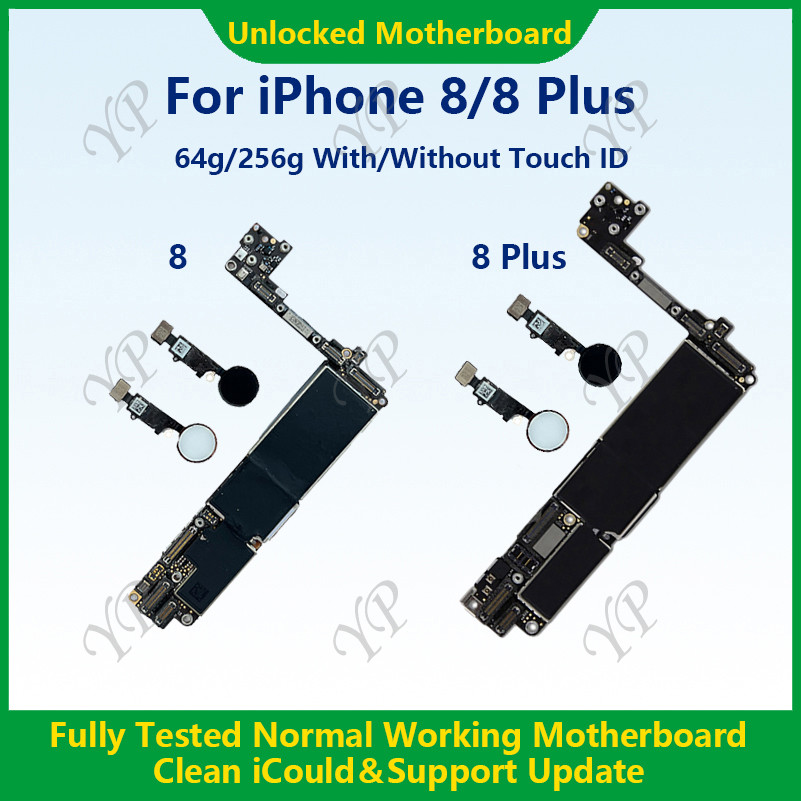 Fully Tested 100% Working Motherboard For iPhone 8/8Plus Mainboard 64g/256g With/Without Tou ID Clea