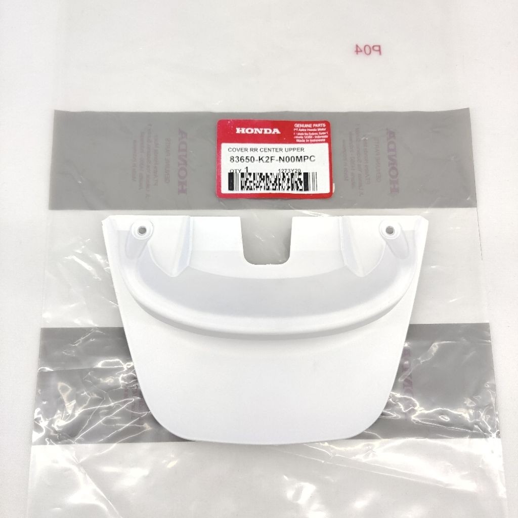 Cover Stop Sambungan Body Center RR UP Atas Lampu Belakang Honda Scoopy (2020 - 2024) Putih Doff Ori