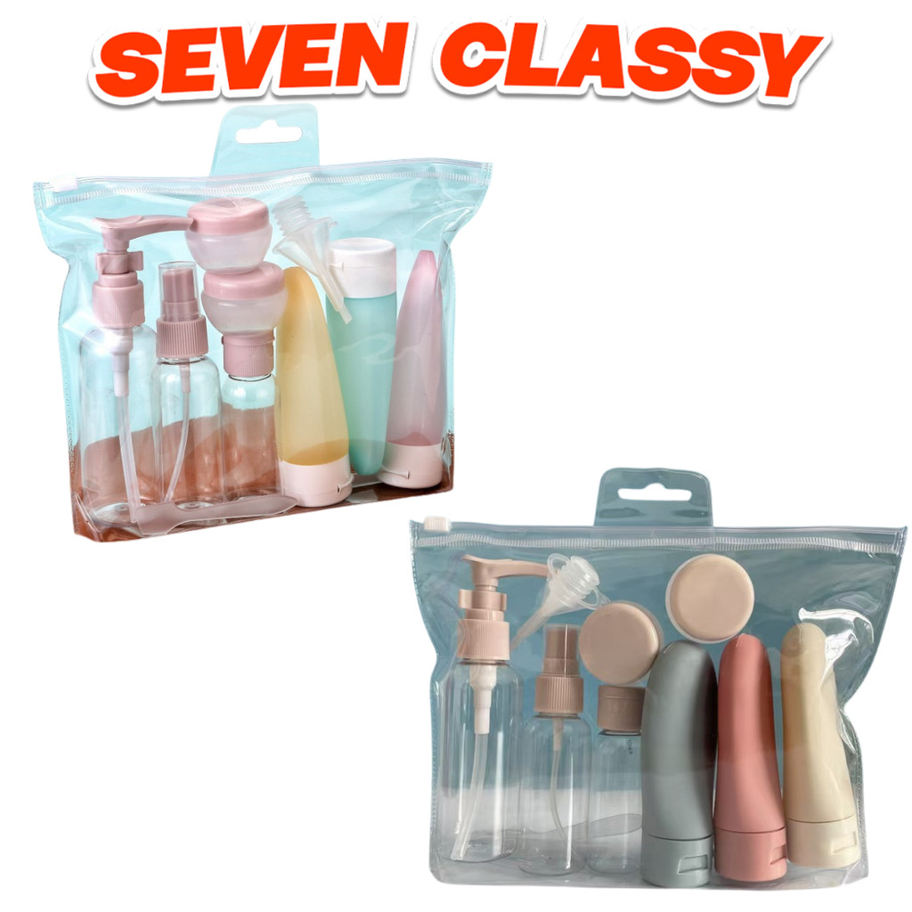 SC - Botol Travel Kit isi 10pcs H1081 Perlengkapan Lotion Sabun Skincare Praktis Wadah Isi Ulang