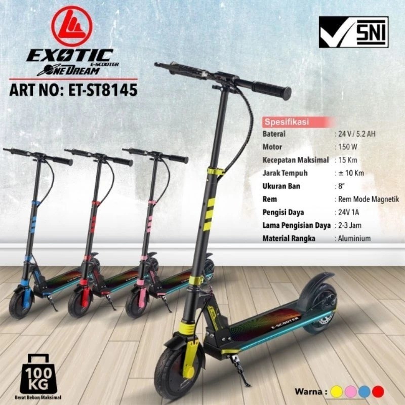 PROM PROMO Scooter Listrik Exotic Anak dan Dewasa ST-8145 Electric Skuter Otoped Scooter Listrik