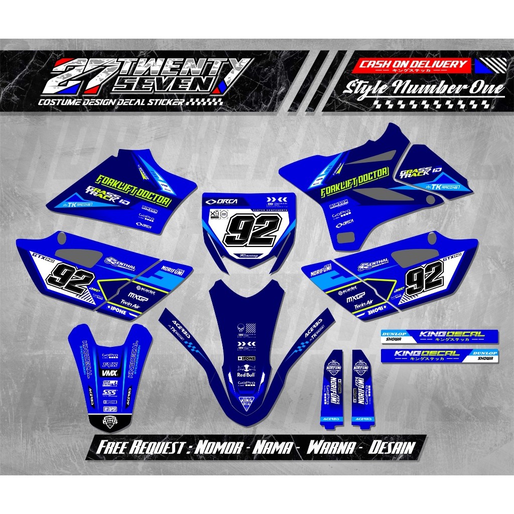 DECAL YZ 85 NEW FULL BODY - STIKER YZ DECAL GTX STIKER RBT 3