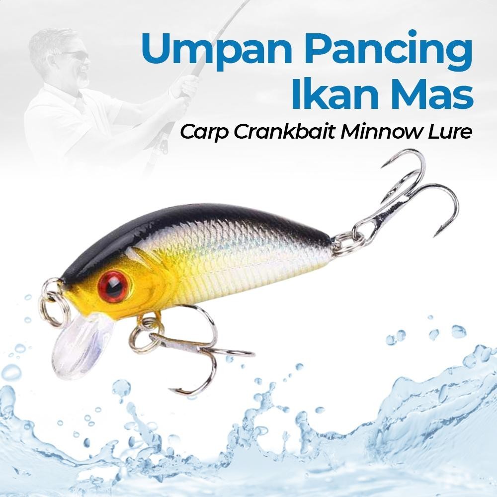 Umpan Casting / Umpan Pancing Casting Pancing Ikan Mas Carp Crankbait Minnow Lure 50mm - LD07