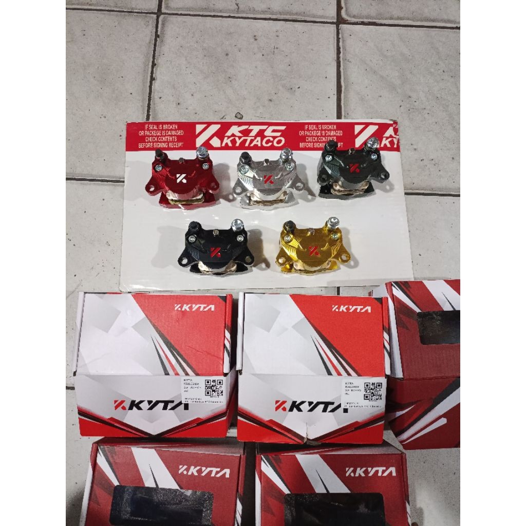 kaliper 2 piston ktc kytaco KN V3 universal original produk red gold black grey silver caliper 2 pis