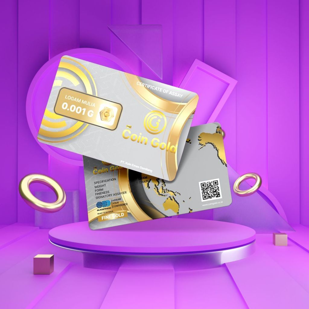 AURORA - COIN GOLD Emas Logam Mulia Batangan Mini 0.001gr