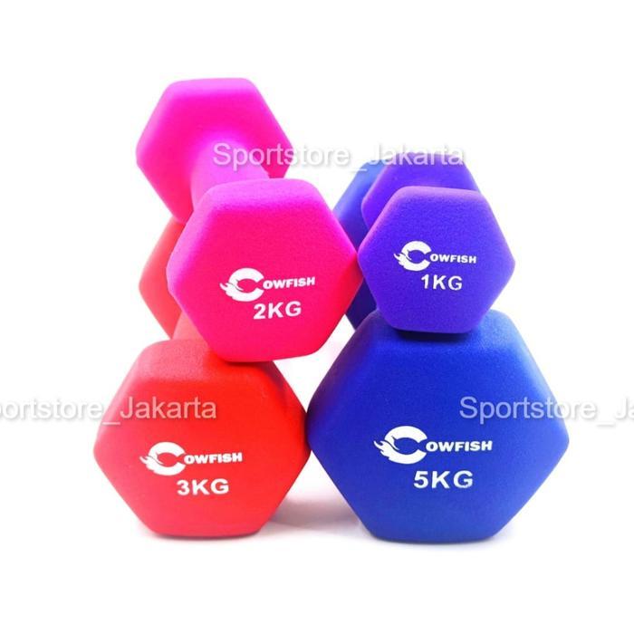 FLEXVIBE Neoprene Non Slip Dumbbell 1KG 2KG 3KG 4KG 5KG - Dumbel - Barbel - Dumbell Anti Slip Neopre