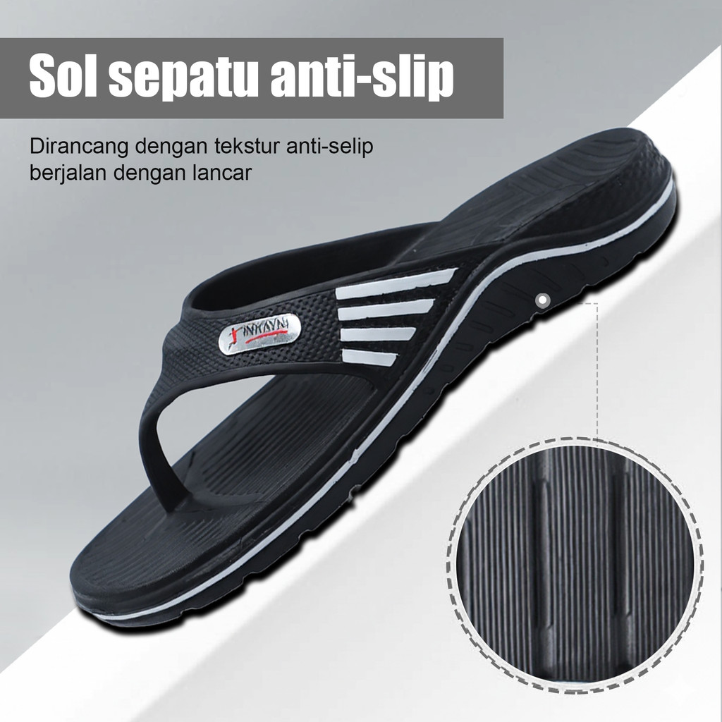INKAYNI Sandal sepatu gunung Jepit Pria Dan Anak laki Flip Flop Bahan Karet Empuk Anti Slip sandal p