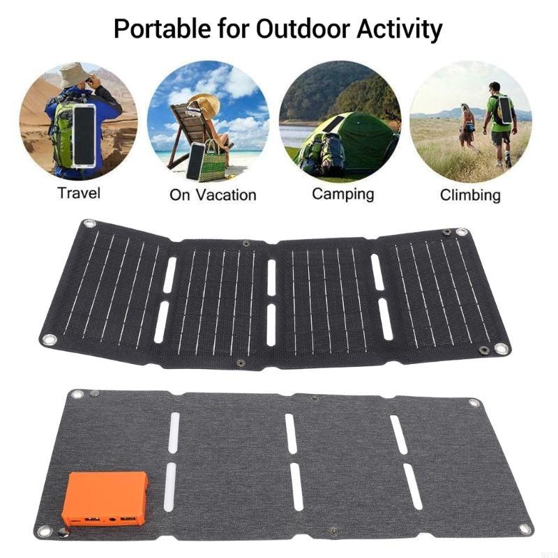 Sturdy 40W Foldable Solars Panel ETFE Materials for Outdoor Casual Use M4YD