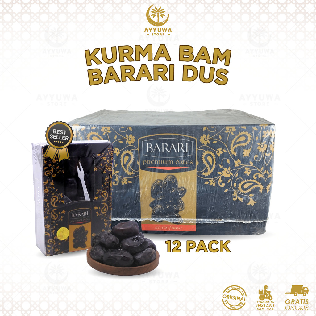 KURMA BAM BARARI KARTONAN / KURMA BAM BARARI ANGGUR ( ISI 12PACK) / KURMA BAM BARARI BOX PREMIUM
