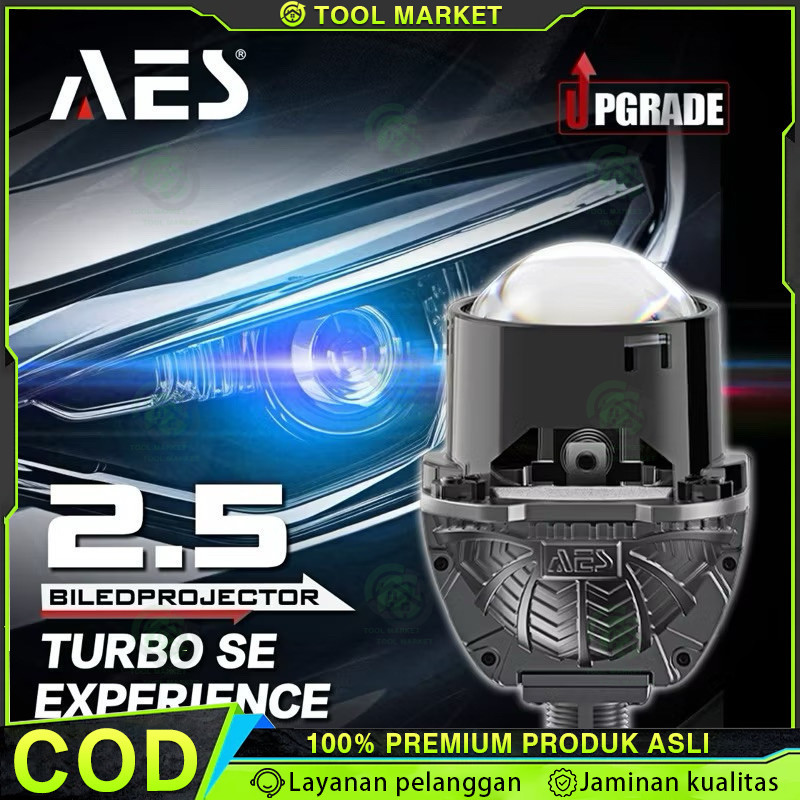 LAMPU BILED Projector BULLAES AES TURBO SE Experience V2 2.5 Inch Version 2 Double Emitter 60 WATT