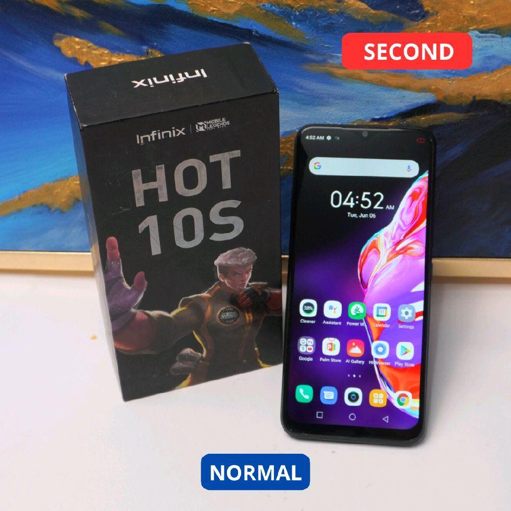 INFINIX HOT 10S 4/64 GB HP SECOND ORIGINAL SINAR MUTIARA CELL