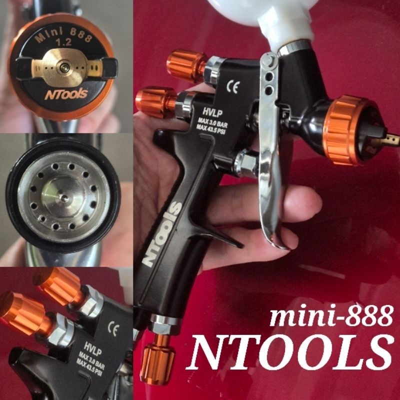 [ Promo ] || Spray Gun HVLP NTOOLS Mini 888 Efisiensi Tinggi