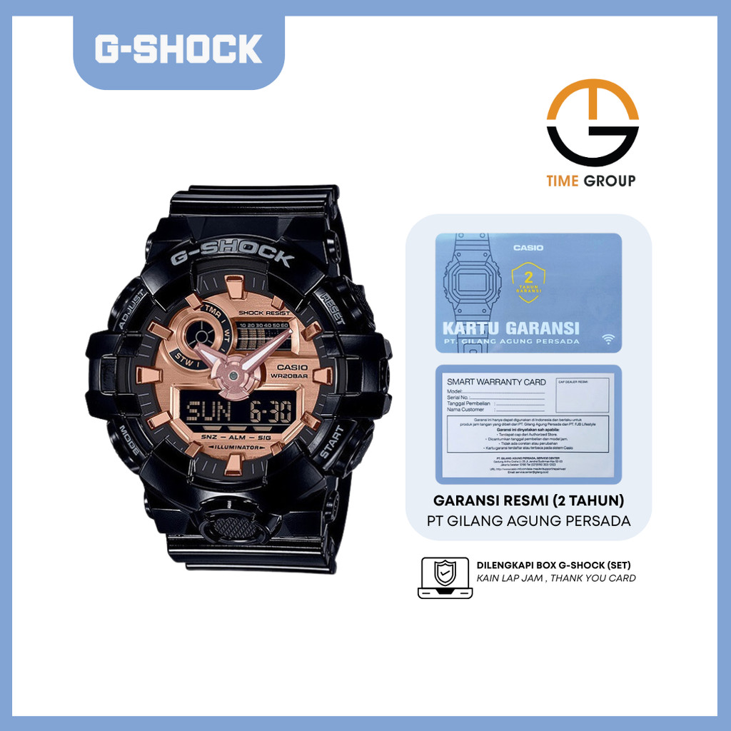JAM TANGAN PRIA CASIO G-SHOCK GA-700MMC-1 GA700MMC-1AD DIGITAL ANALOG RESIN STRAP ORIGINAL