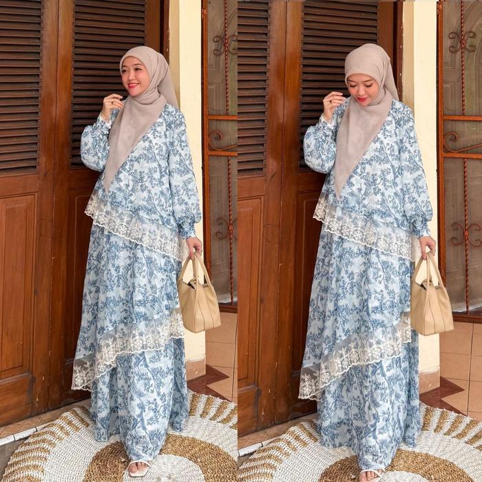 Joley Cloth - Hafizah Dress Outfit Kondangan Elegant Simple Mewah Kekinian Allsize Gamis Pesta Musli