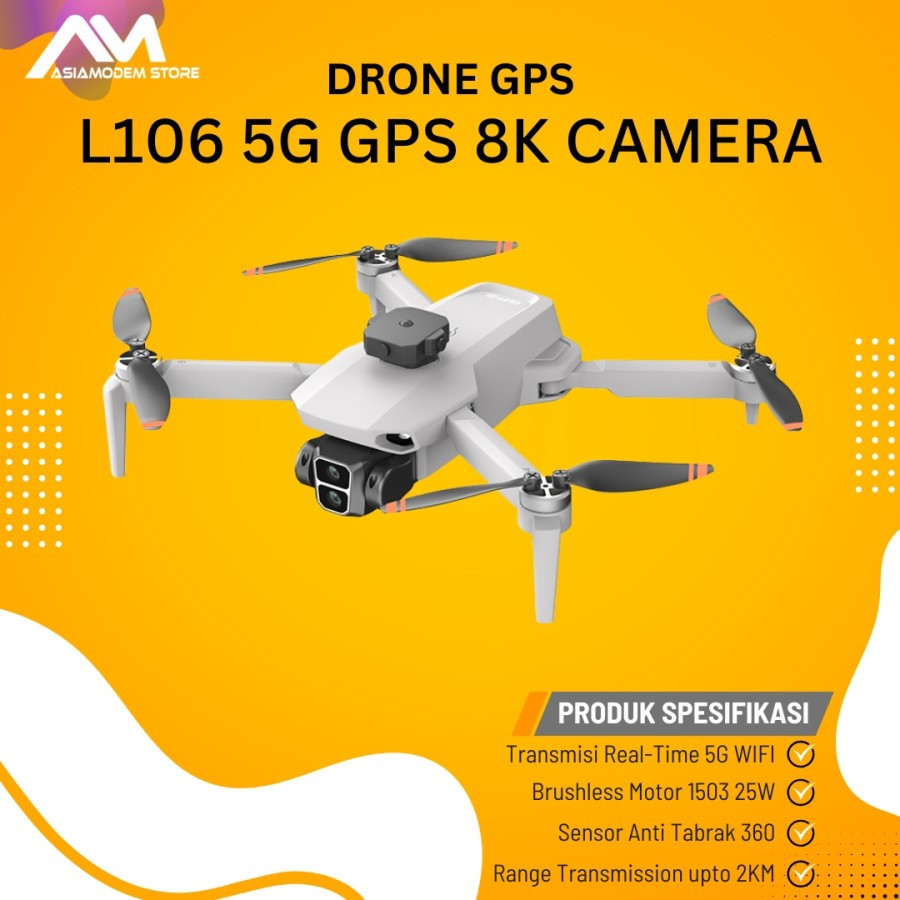 PROMODrone L106 GPS 8K 5G Kamera Jarak Jauh Brushless Obstacle Avoidance Optical FlowREADY