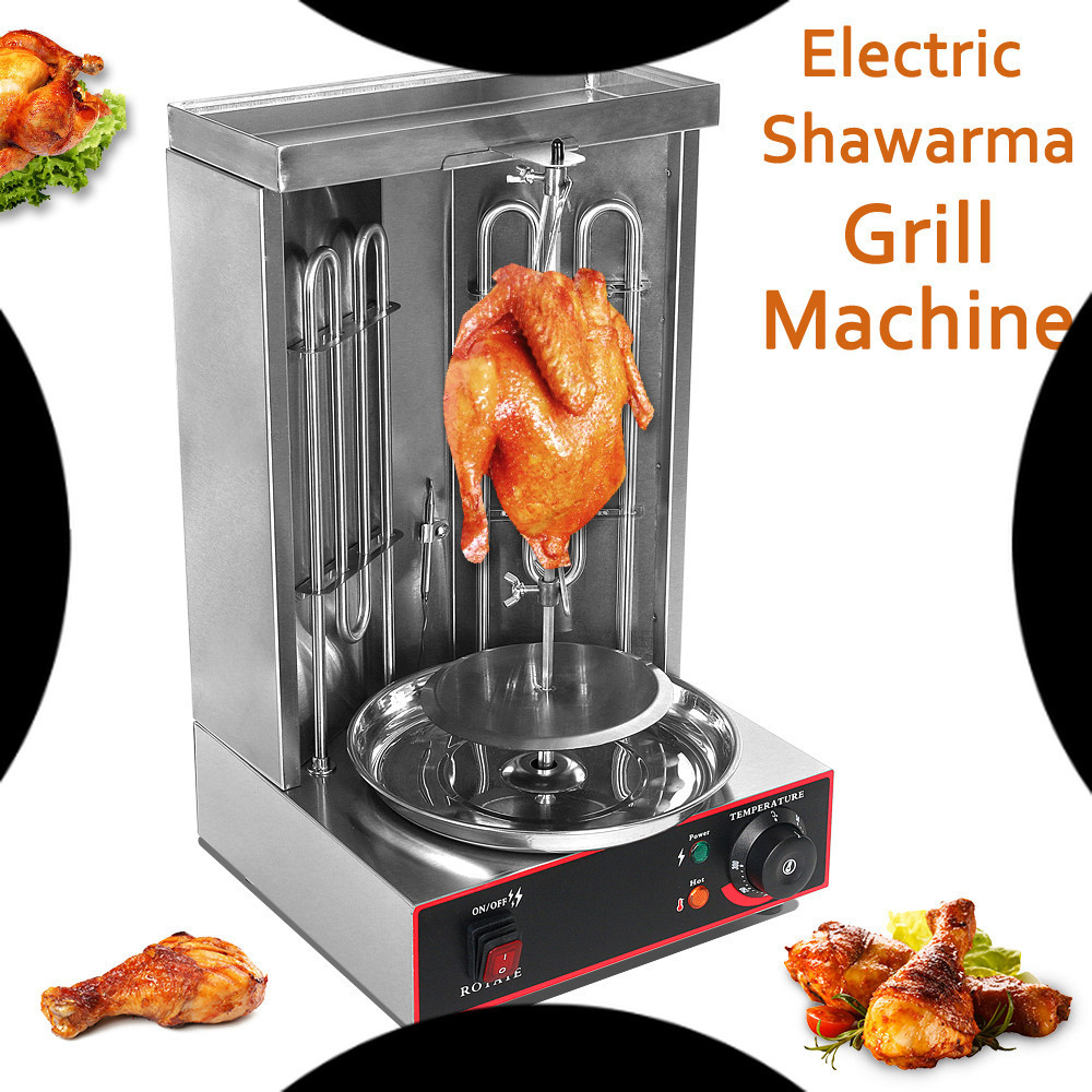 SALE  Electric Shawarma Grill Machine Auto Rotating BBQ Meat Kebab Roast Grill Vertical Rotisserie B