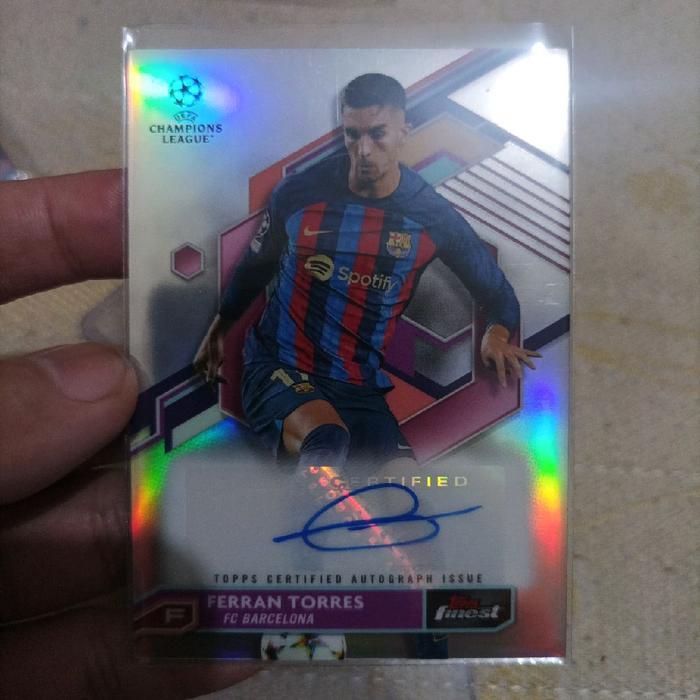 Kartu Bola Topps Retractor Autograph Ferran Torres Barcelona | RARE TaO 
