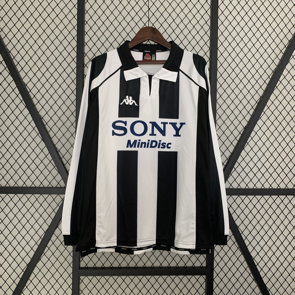 Jersey Retro long sleeve Juventus 97/98 home a85 T shirt pria