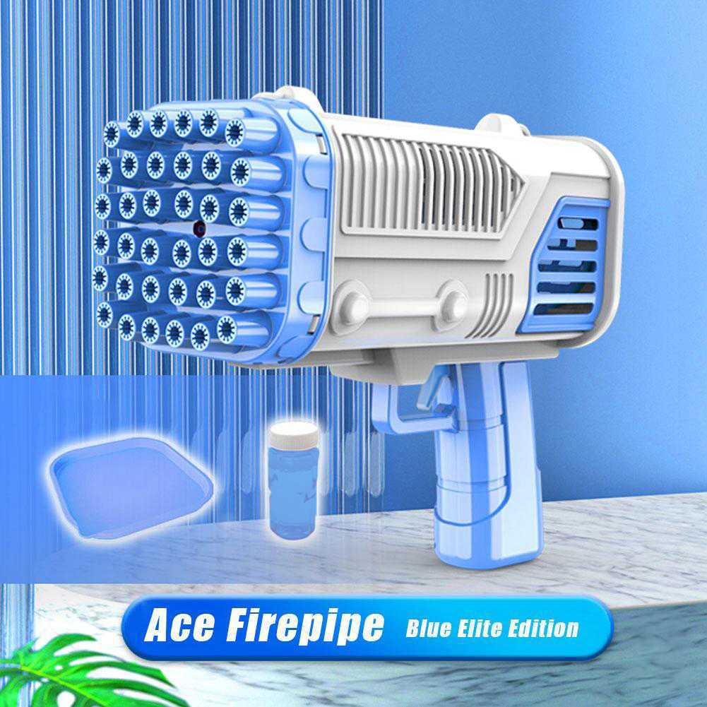 Mainan Pistol Gelembung Balon Bubble Gun Bazooka 36 Hole