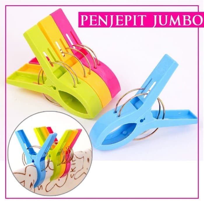 FASGHOME Model Jumbo Penjepit Jepit Jemuran Selimut Baju Handuk Plastik Besar Jepitan Baju