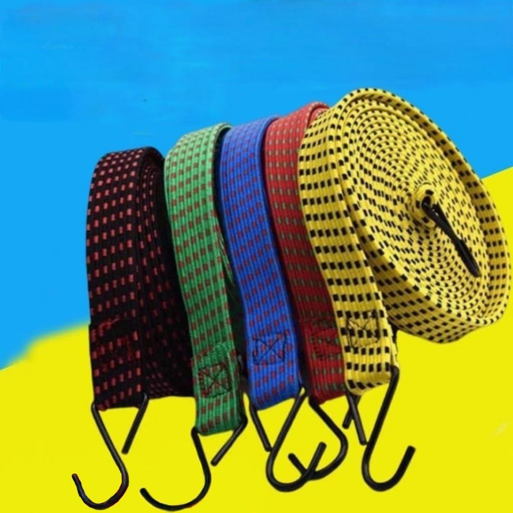 Tali Bagasi Motor/Tali Pengikat Barang Elastis Serbaguna/Tali Pengikat Barang Rachet Tie Down