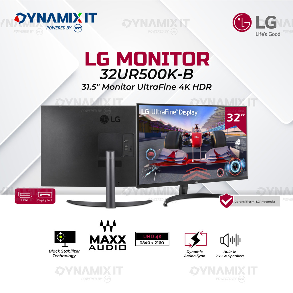Monitor LG 32UR500K-B 32" UltraFine 4K HDR Monitor VA UHD