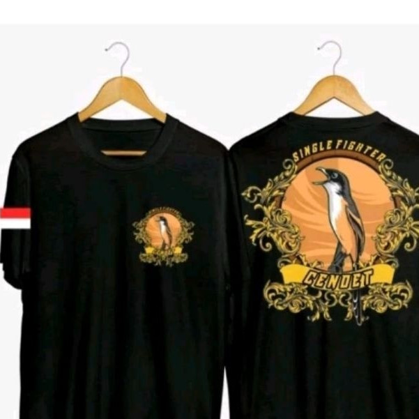 KAOS SINGLE FIGHTER CENDET SABLON DTF// KAOS BURUNG CENDET