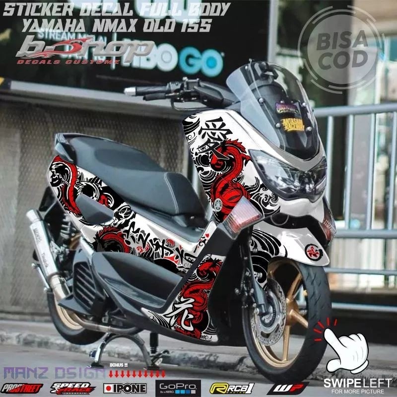 sticker decal full body nmax lama motif naga jepang variasi warna