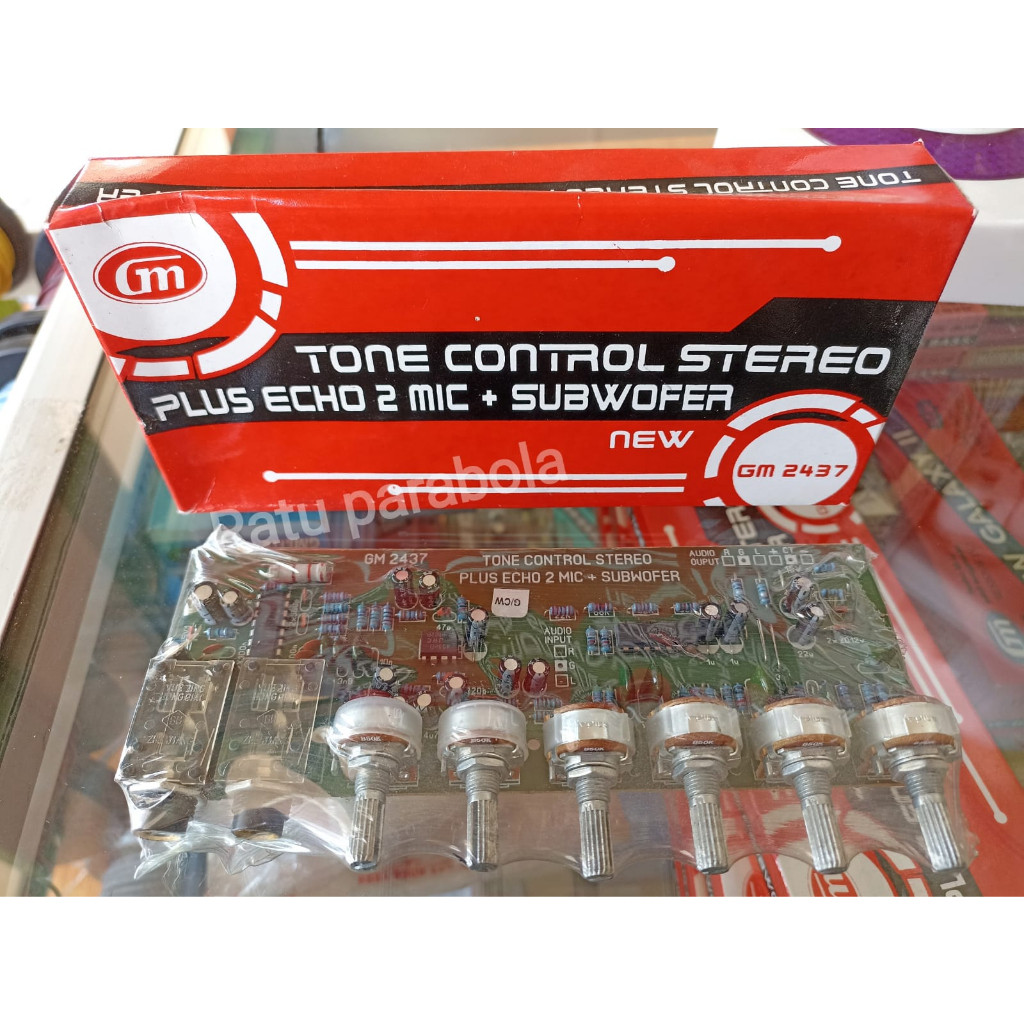 Kit GM 2437 Tone Control Stereo Plus Echo 2 Mic + Subwoofer