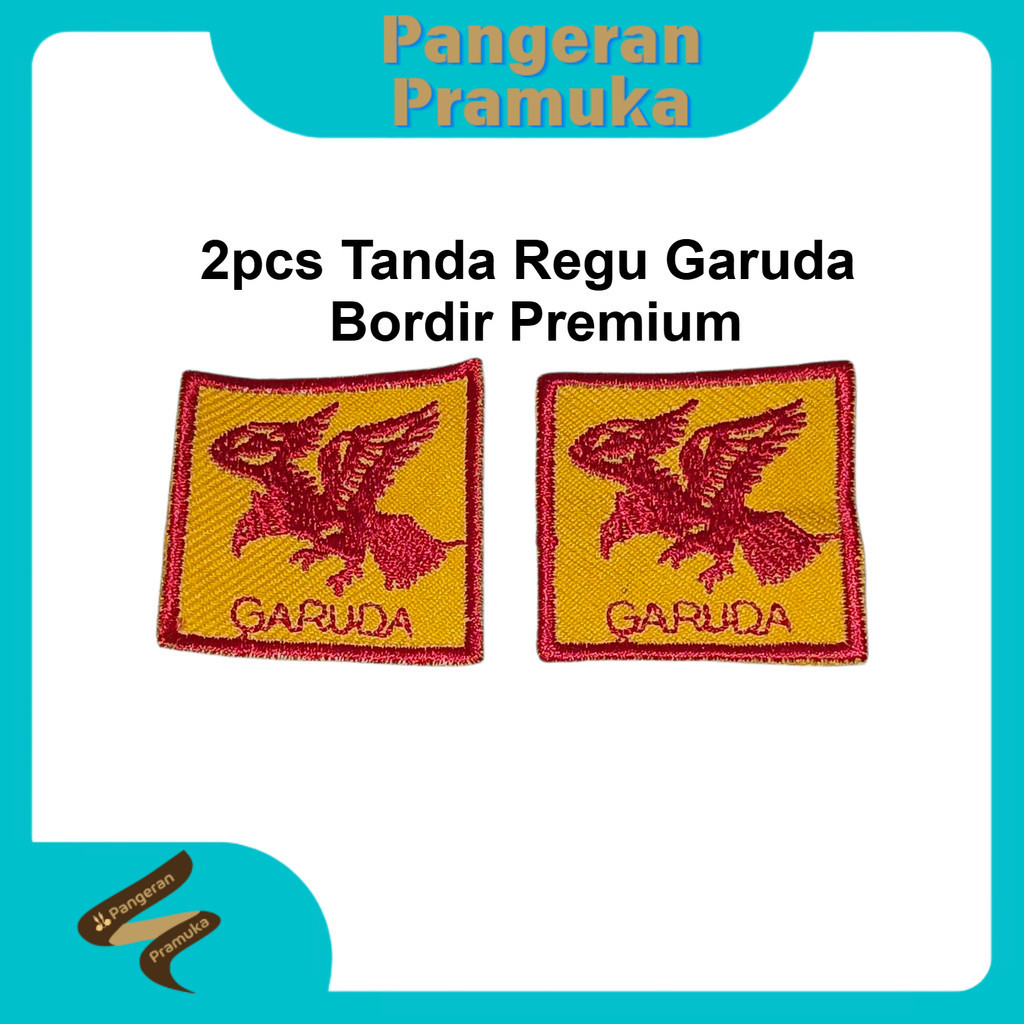 (2pcs) Bet Tanda Regu Garuda Bordir Premium diameter 4cm Pramuka Putra