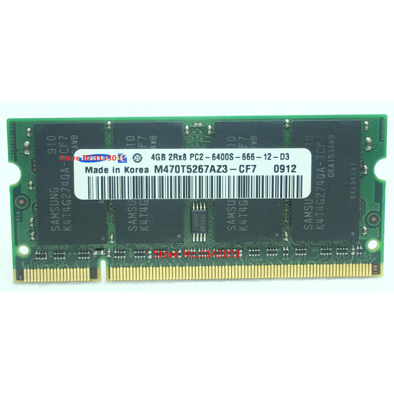 Laptop memory 4GB PC2-6400 DDR2 800MHz Notebook RAM 800 6400S 4G 200-pin SO-DIMM