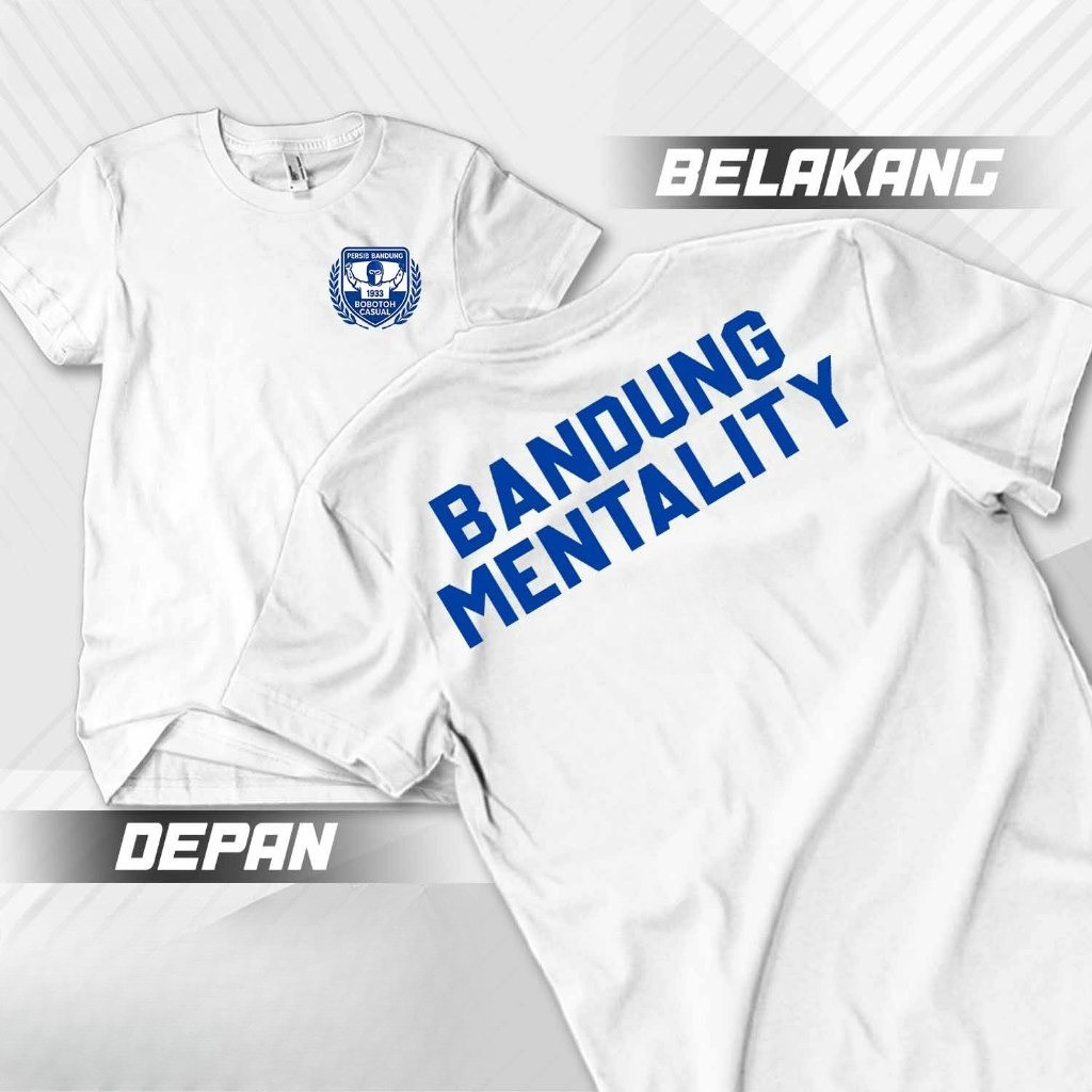 Kaos Distro Football Pria Bandung Mentality Casual Premium Combed 30s