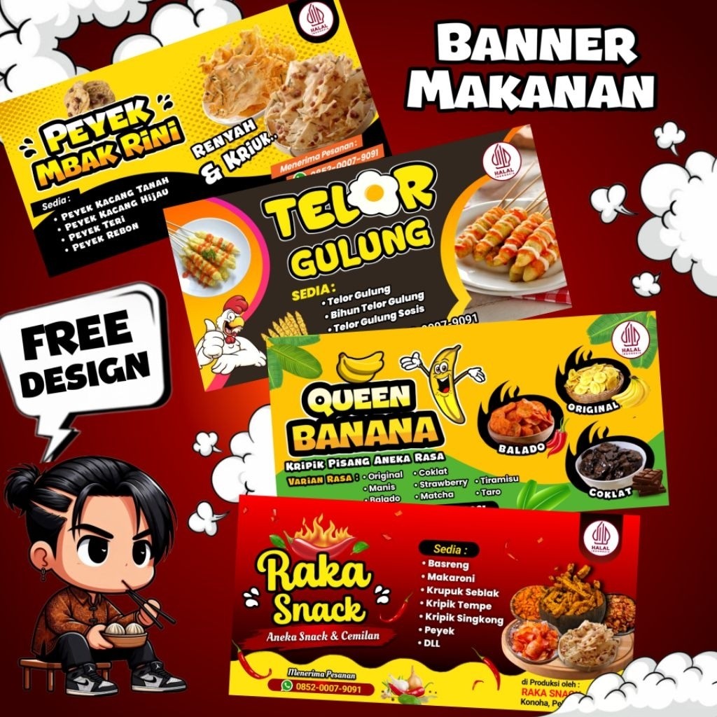 Banner Makanan Banner Jualan Banner Custom Banner Spanduk Jualan Spanduk Banner Custom Spanduk Custo
