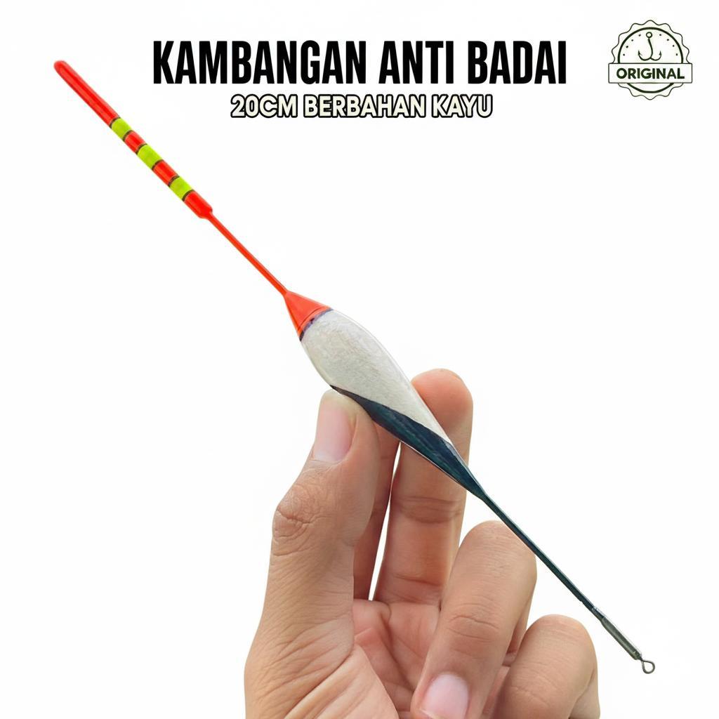 Pelampung pancing Anti badai kayu super sensitif 20cm Kambangan pancing