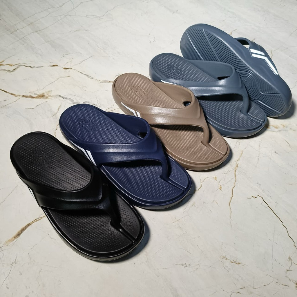 LUOFU Sendal Jepit Jelly Karet Eva Pria Full Warna E6217-E01