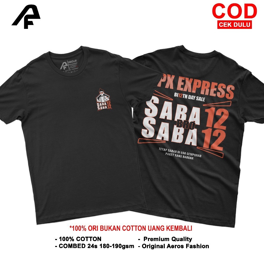 Kaos Kurir SPX Express Baju Kurir 12.12 Tshirt Birthday sale Saba12 Cotton Combed 30s Unisex