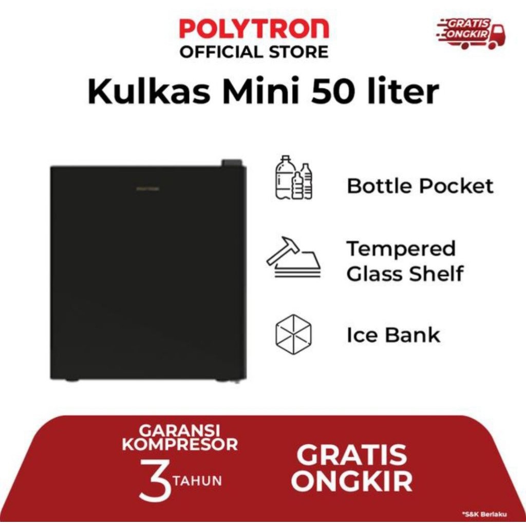 KULKAS MINI POLYTRON PRH51X KULKAS MINI PORTABEL PRH 51X KULKAS POLYTRON MINI
