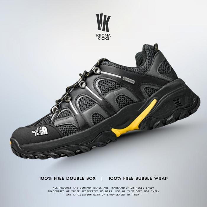 The North Face Hedgehog 06 RVST GTX Hiking Outdoor Sneaker Shoes Black Yellow NFOA8ADUKTO-085 (Size 