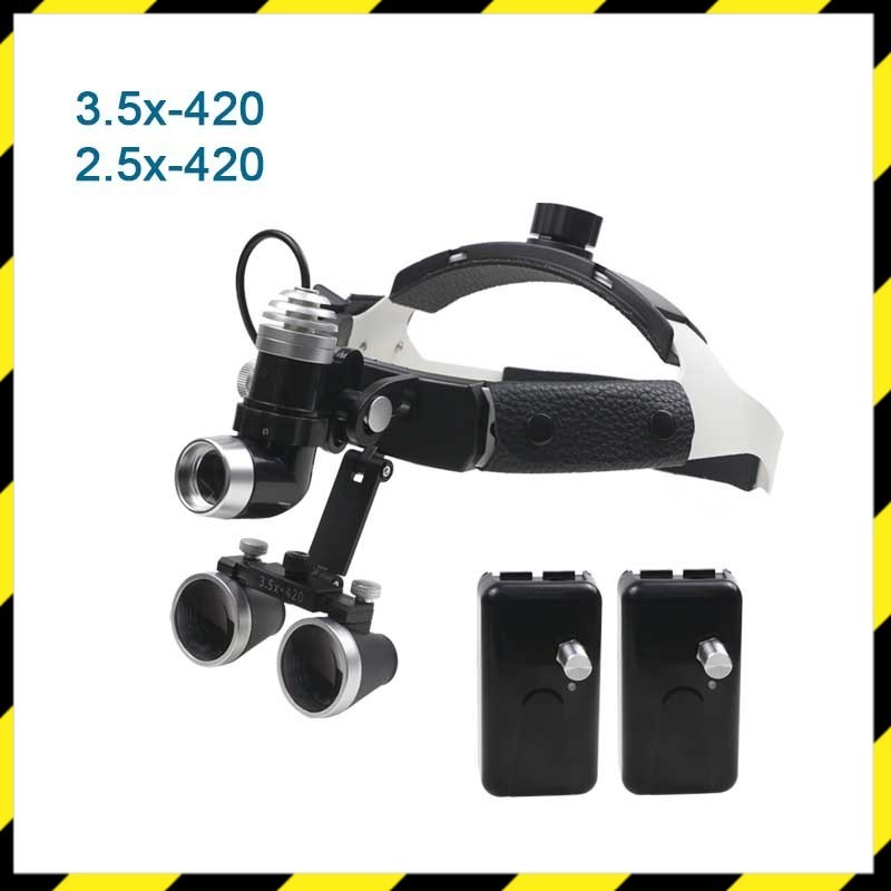 2.5X 3.5X Medical Surgery Loupes Helmet Loupes Magnifying Galss Headlight Binocular Loupes