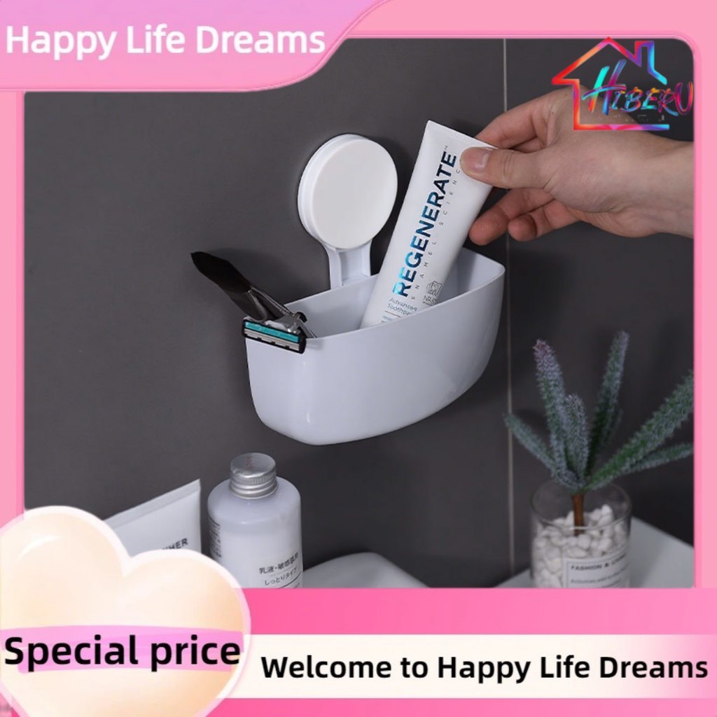 Barang Bagus Kamar Mandi Rak Penyimpanan Gantung Tanpa Lubang, Bahan Plastik Pengering Sikat Gigi  P