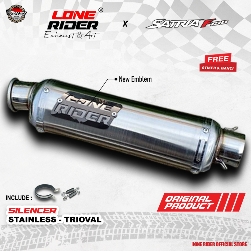 ORIGINAL LONE RIDER Silencer Trioval - Knalpot Racing Lone Rider