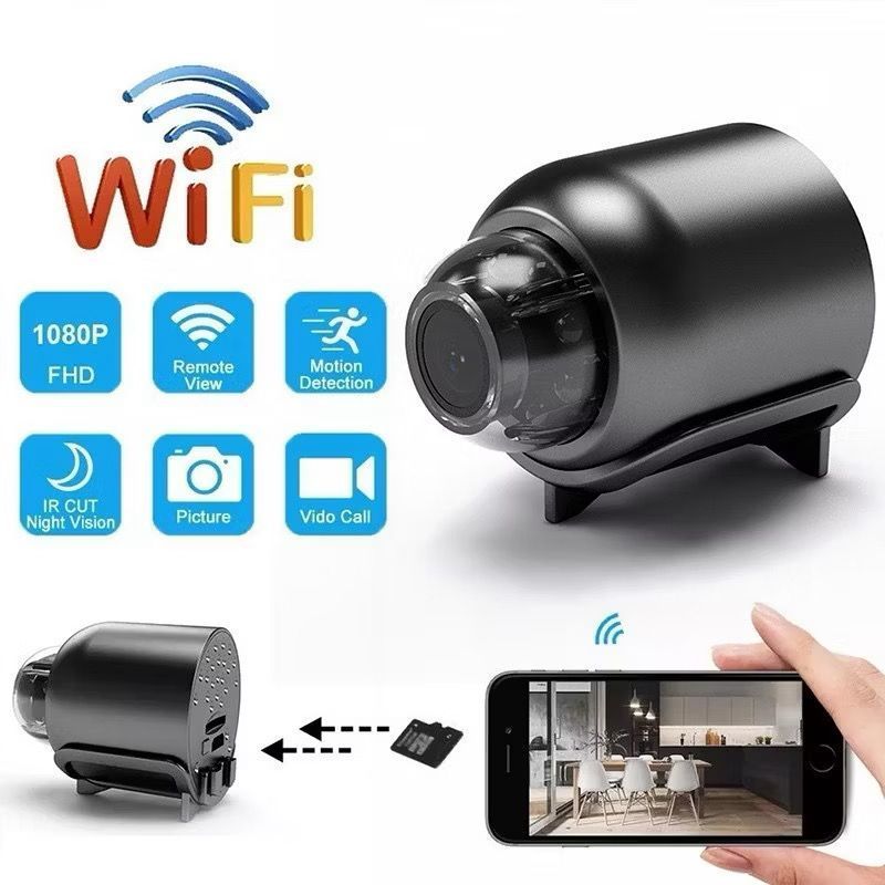 Promo Kamera WIFI mini HD 1080p Kamera Pengintai Mini Spy Hidden Camera CCTV Tanpa Kabel Kamera Peng