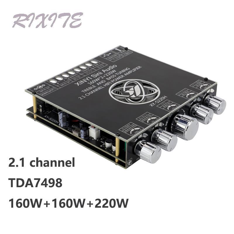 160W*2+220W TDA7498 Bluetooth Subwoofer Power Amplifier Board 2.1 annel Hifi Class D Auo Power Ampli