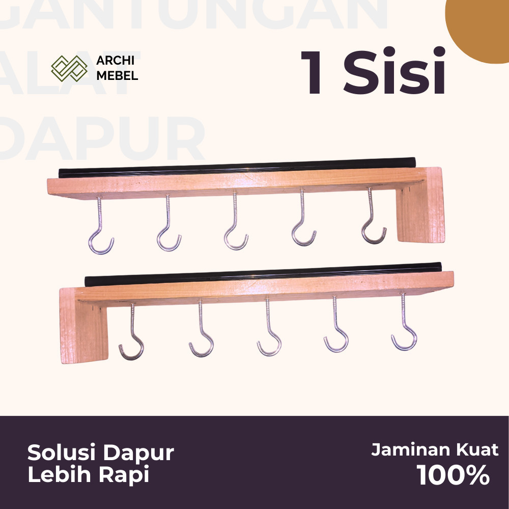 Rel Panci Gantung Tarik Dorong Bawah Dapur (free 5 cantolan)