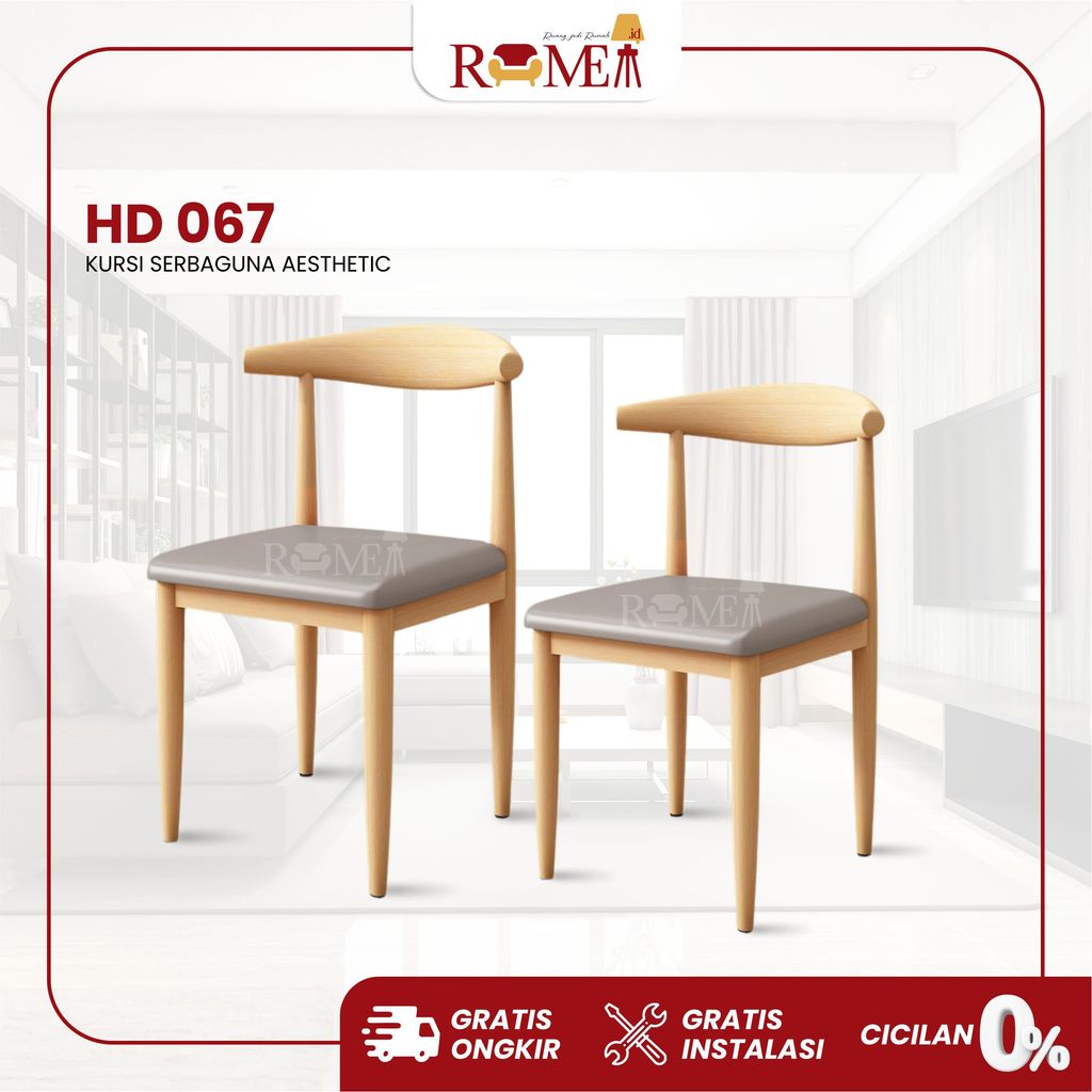 Rumea – Kursi Aesthetic HD 067 | Kursi Rangka Besi Minimalis | Kursi Cafe & Kursi Teras Modern Ponti