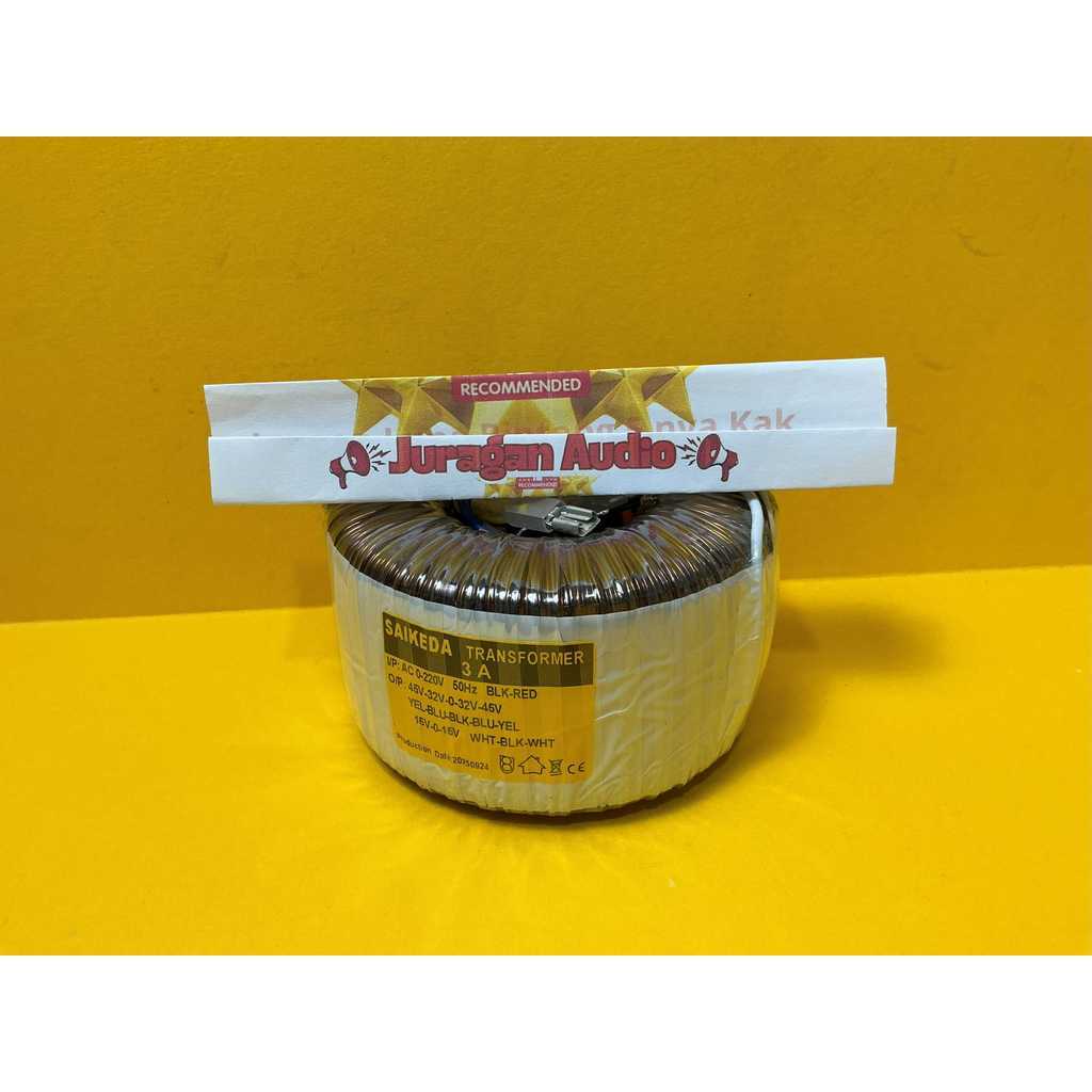 Trafo toroid toroidal 3A high quality CT 32 v - 45 v dengan inti Keren Core in Hitam