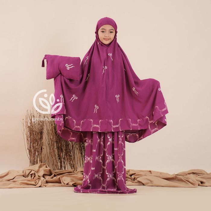 Razzfashion.store - Mukena Anak Jeddah Rayon Premium Atasan Bawahan Batik Tebal Adem Nyaman Panjang 