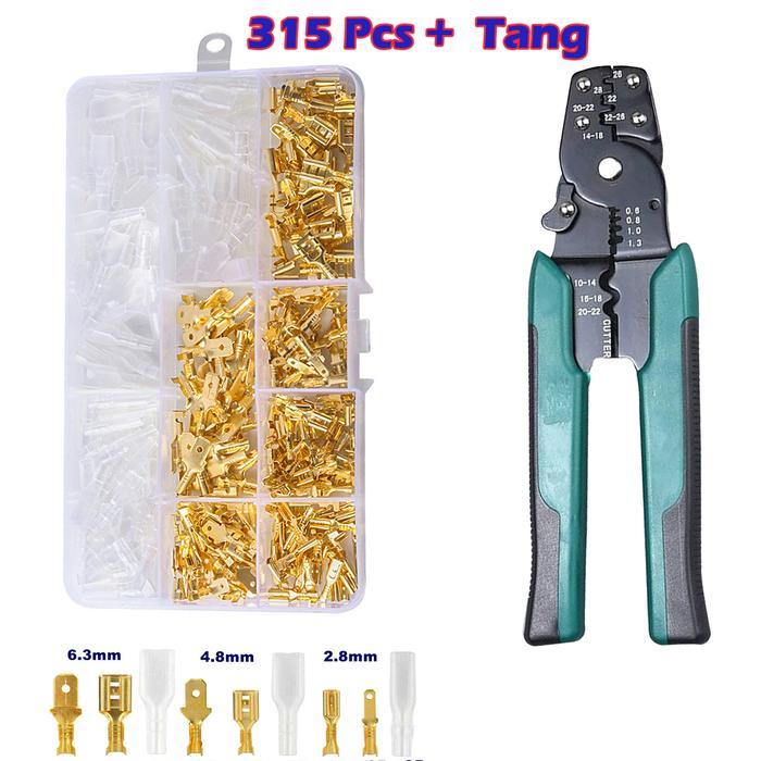 MUMPUNG PROMO set tang Terminal skun Crimp Connector Spade Kit 315pc 270pc 110pc - connector male / 
