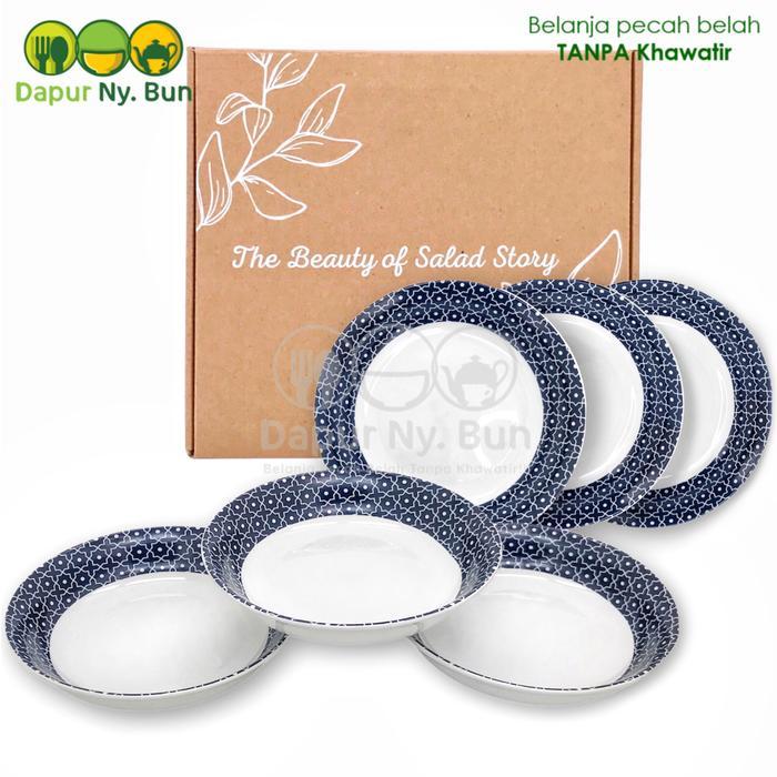 Gift Box Salad Plate / Hampers Tableware Set / Salad Story - Blue Star Dark