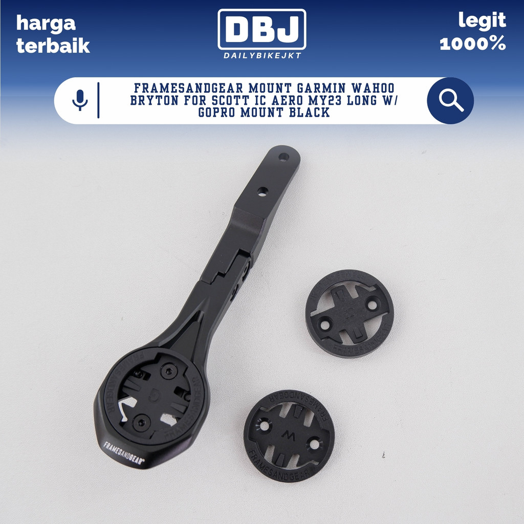FRAMESANDGEAR MOUNT GARMIN WAHOO BRYTON FOR SCOTT IC AERO MY23 LONG W/ GOPRO MOUNT BLACK