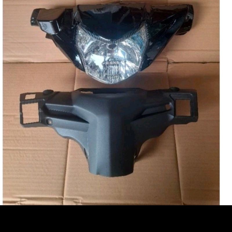 BATOK DEPAN BELAKANG YAMAHA VEGA ZR 2009 2010 HITAM GLOSSY + REFLEKTOR